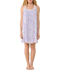 Eileen West Multi Print Sleeveless Sweetheart Neck Woven Short Chemise
