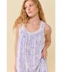 Eileen West Multi Print Sleeveless Sweetheart Neck Woven Short Chemise