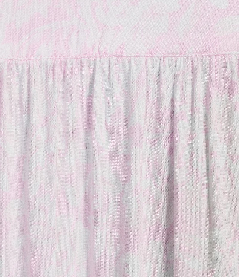 Eileen West Plus Size Floral Cap Sleeve Sweetheart Neck Modal Jersey Knit Waltz Nightgown