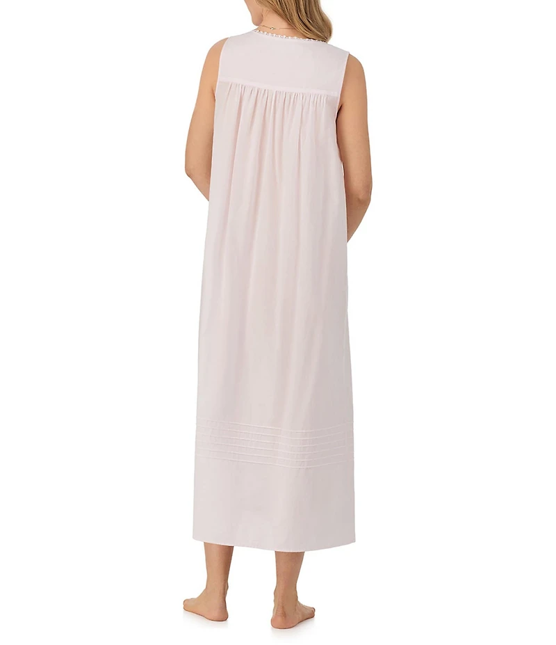 Eileen West Sleeveless Sweetheart Neck Solid Woven Ballet Nightgown