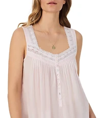 Eileen West Sleeveless Sweetheart Neck Solid Woven Ballet Nightgown