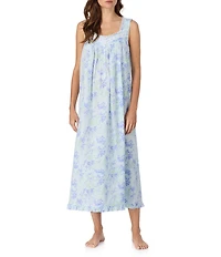 Eileen West Sleeveless Sweetheart Neck Woven Lawn Floral Print Ballet Nightgown