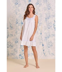 Eileen West Sleeveless Sweetheart Neck Woven Short Nightgown