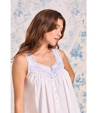Eileen West Sleeveless Sweetheart Neck Woven Short Nightgown