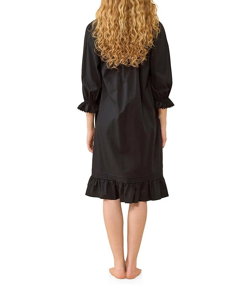 Eileen West Solid 3/4 Sleeve Square Neck Waltz Nightgown