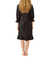 Eileen West Solid 3/4 Sleeve Square Neck Waltz Nightgown