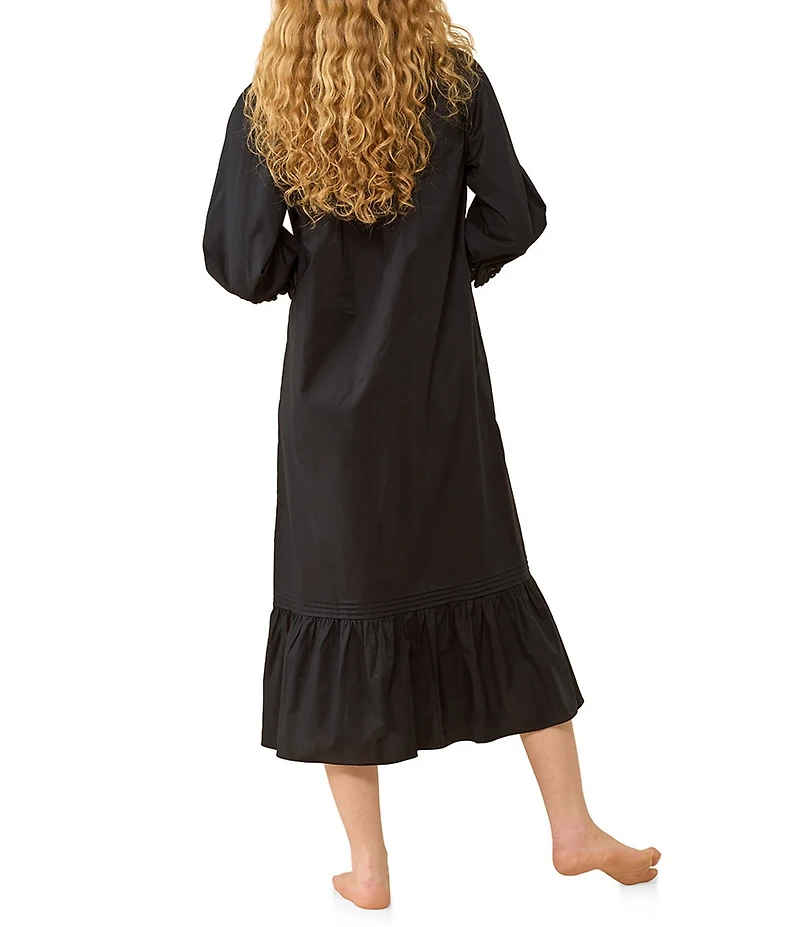 Eileen West Solid 3/4 Sleeve V-Neck Ballet Nightgown