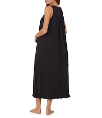 Eileen West Solid Sleeveless Sweetheart Neck Jersey Knit Ballet Nightgown