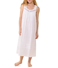 Eileen West Solid Sleeveless Sweetheart Neck Woven Ballet Nightgown