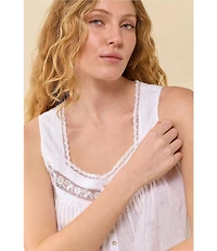 Eileen West Solid Sleeveless Sweetheart Neck Woven Ballet Nightgown