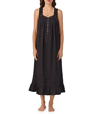 Eileen West Solid Sleeveless Sweetheart Neck Woven Ballet Nightgown