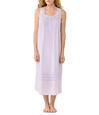 Eileen West Solid Sleeveless Sweetheart Neck Woven Ballet Nightgown
