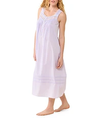 Eileen West Solid Sleeveless Sweetheart Neck Woven Ballet Nightgown