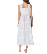 Eileen West Solid Sleeveless Sweetheart Neck Woven Lawn Cotton Ballet Nightgown