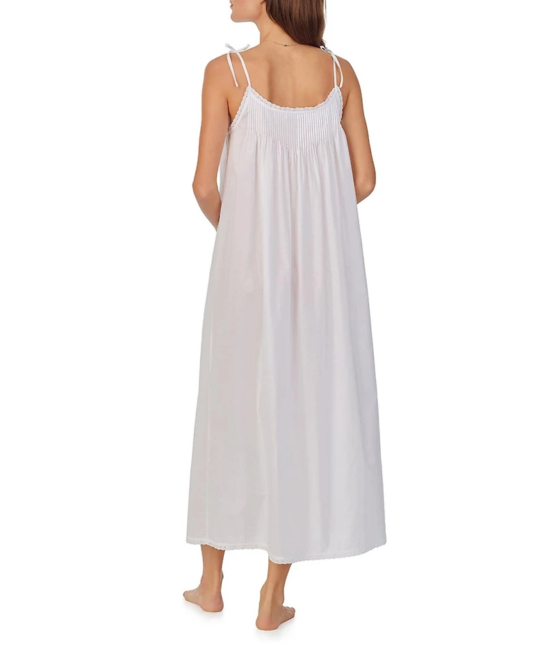 Eileen West Solid Woven Lawn Sleeveless Scoop Neck Nightgown