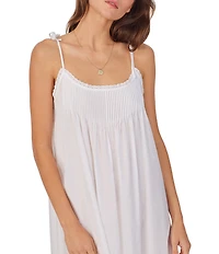 Eileen West Solid Woven Lawn Sleeveless Scoop Neck Nightgown