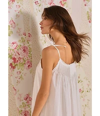 Eileen West Solid Woven Lawn Sleeveless Scoop Neck Nightgown