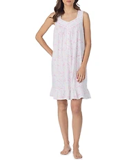 Eileen West Strawberry Novelty Print Sleeveless Sweetheart Neck Jersey Knit Short Chemise