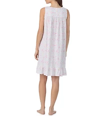 Eileen West Strawberry Novelty Print Sleeveless Sweetheart Neck Jersey Knit Short Chemise