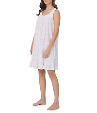 Eileen West Strawberry Novelty Print Sleeveless Sweetheart Neck Jersey Knit Short Chemise