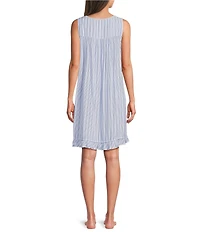 Eileen West Stripe Print Sleeveless Sweetheart Woven Chemise