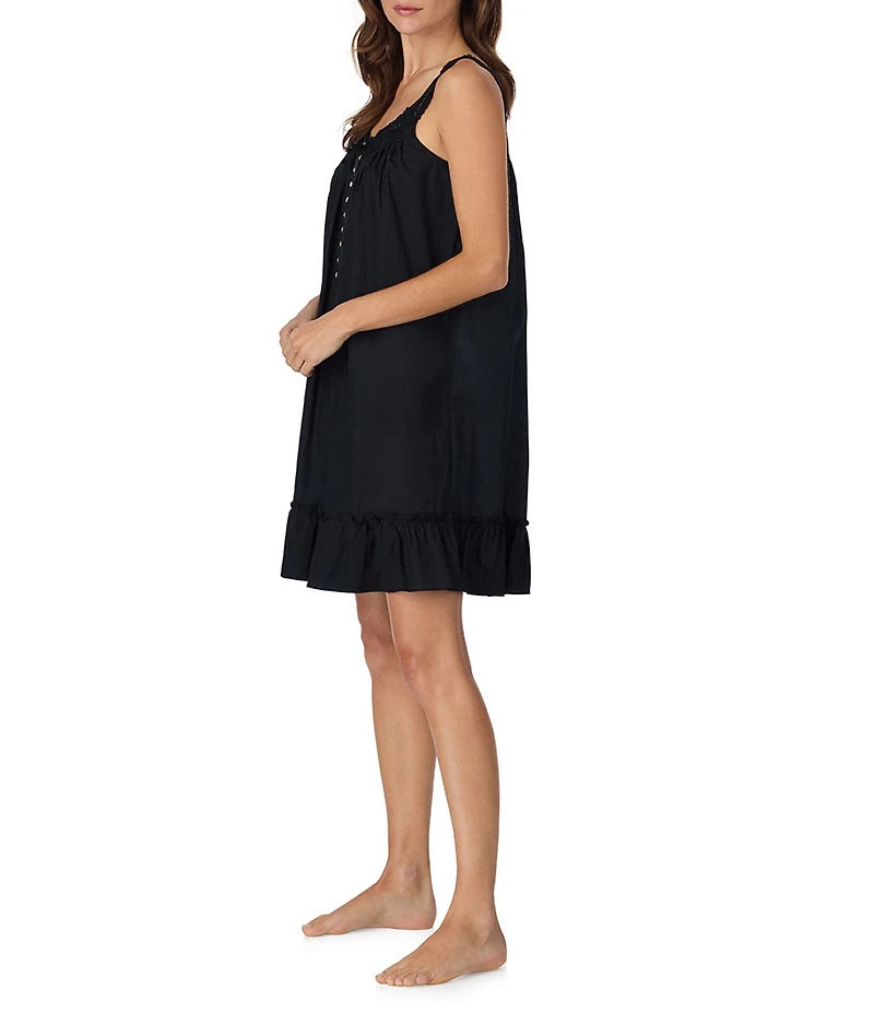 Eileen West Sweetheart Neck Sleeveless Woven Short Nightgown