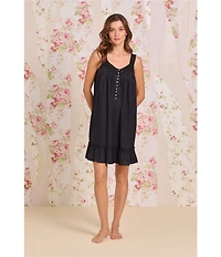Eileen West Sweetheart Neck Sleeveless Woven Short Nightgown