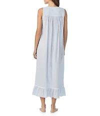 Eileen West Swiss Dot Sleeveless Scoop Neck Woven Ballet Nightgown