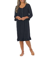 Eileen West Waltz Ruffled Trim Scoop Neck Nightgown