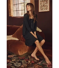 Eileen West Waltz Ruffled Trim Scoop Neck Nightgown
