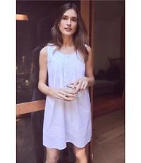 Eileen West Woven Sleeveless Scoop Neck Chemise