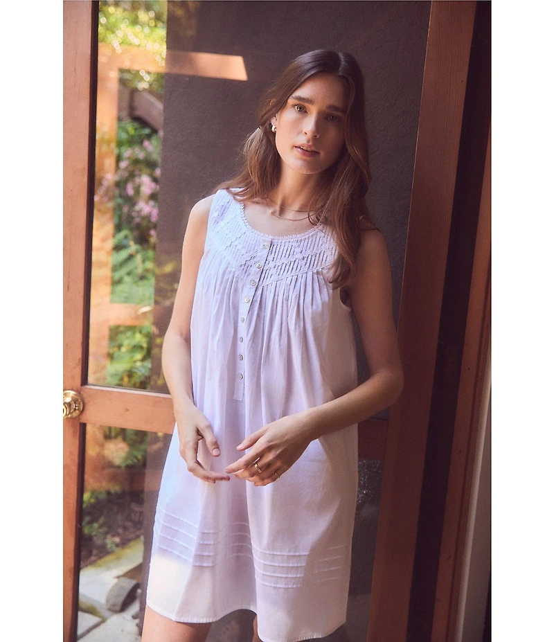 Eileen West Woven Sleeveless Scoop Neck Chemise