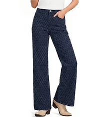 ELAN Coordinating Denim Diamond Wide Leg Jeans