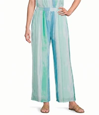ELAN Coordinating Stripe Pull-On Wide Leg Pants