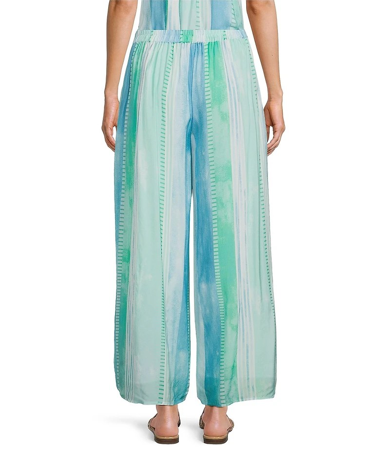 ELAN Coordinating Stripe Pull-On Wide Leg Pants