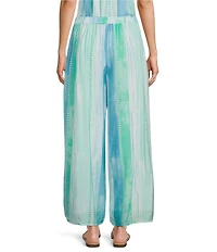 ELAN Coordinating Stripe Pull-On Wide Leg Pants