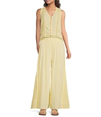 ELAN Coordinating Wide Leg Pull-On Pants