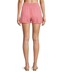 ELAN Cotton Blend Coordinating Smock Waist Shorts