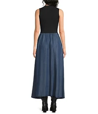 Elan Mock Neck Sleeveless Midi Dress