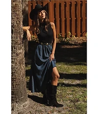 Elan Mock Neck Sleeveless Midi Dress