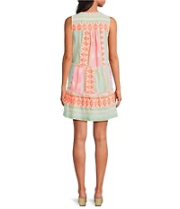 ELAN Neon Split V-Neck Sleeveless A-Line Dress