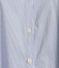 ELAN Point Collar 3/4 Balloon Sleeve Button Front A-Line Dress