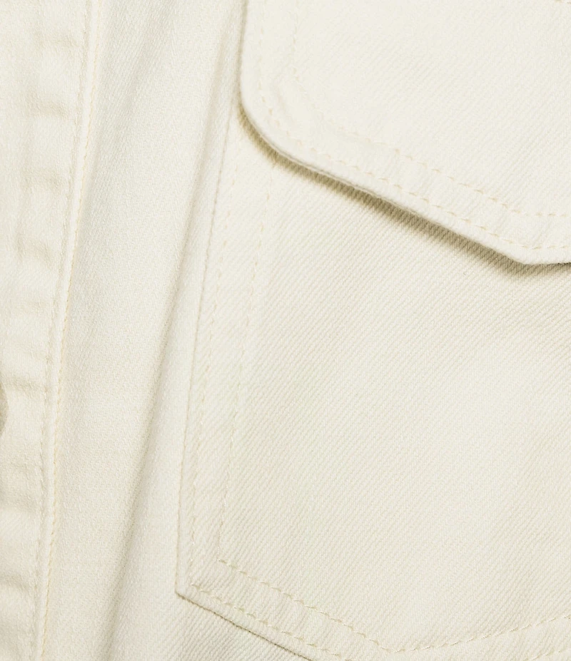 Elan Point Collar Long Sleeve Contrasting Button Front Self-Tie Jacket
