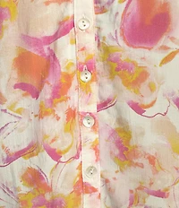 ELAN V-Neck Long Sleeve Print Shirt