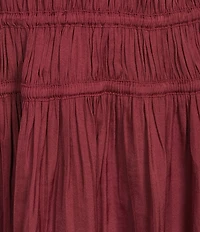 ELAN V-Neck Long Sleeve Smocked Waist Dress