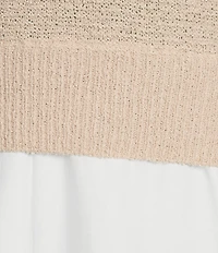 ELAN V-Neck Sleeveless Tiered Ruffled Hem Woven Knit A-Line Dress