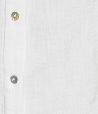 Elan Woven Crew Neck Sleeveless Button Front Coordinating Top
