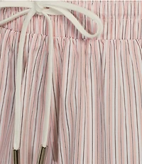 ELAN Woven Stripe Print Elastic Waist Pull-On Shorts