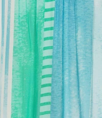 ELAN Woven Stripe V-Neck Spaghetti Strap Open Back Slip Maxi Dress