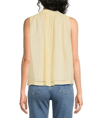 ELAN Woven Tie V-Neck Sleeveless Flowy Top